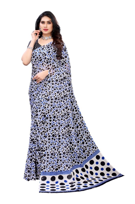 Fancy Georgette Printed Saree With blouse